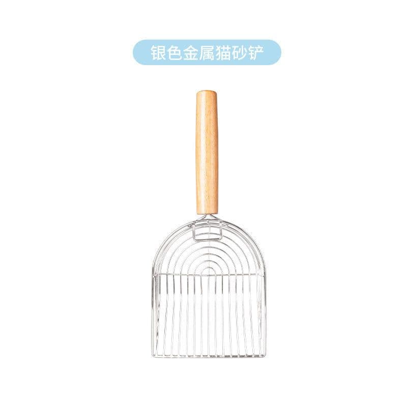 image-Metal Cat Litter Shovel - Rose Gold 16"