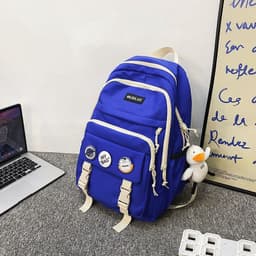 image-Klein Blue Nylon Backpack - Water Resistant School Bag