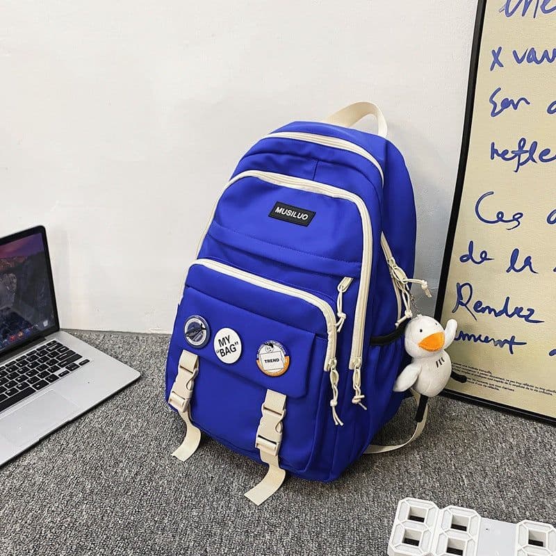 image-Klein Blue Nylon Backpack - Water Resistant School Bag