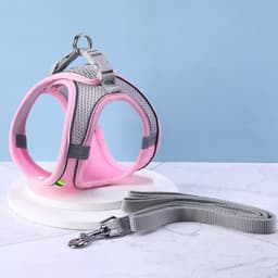 image-Zenji Pink Chest Harness Vest for Dogs & Cats - Reflective