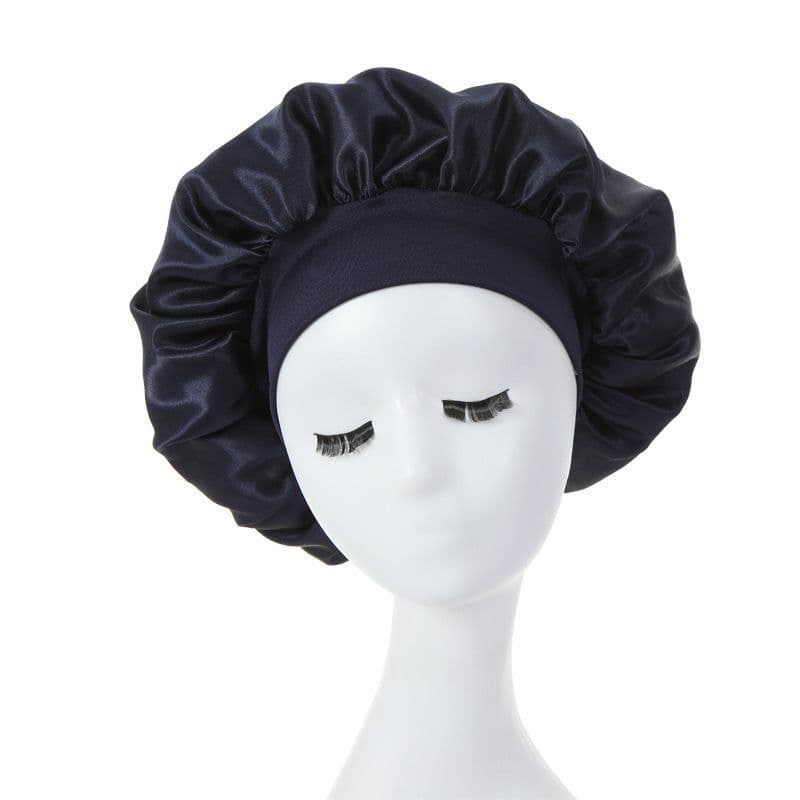 image-Amazon hot selling wide strip wide brim high elastic headband night cap ladies chemotherapy cap hair care cap
