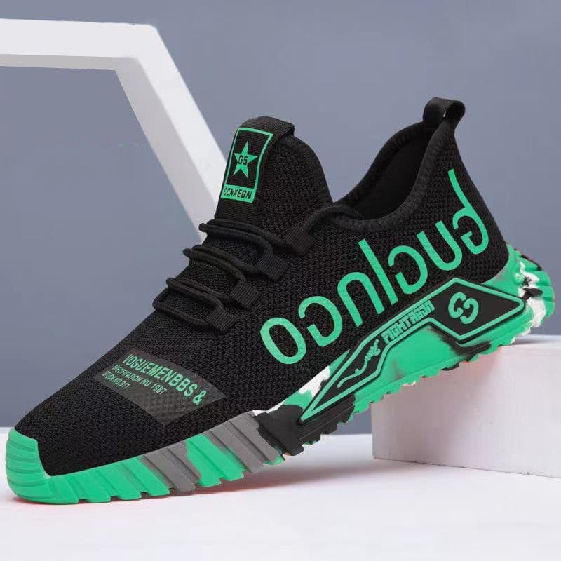 image-Men's Summer Breathable Running Sneakers G8 Green Low Cut