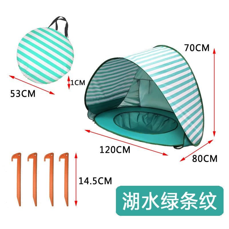 image-Whale Style Pink Playhouse Tent - Beach Tent for Kids Ages 4-6