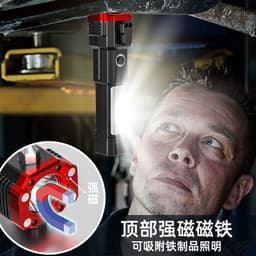 image-Car Safety Hammer - LED Flashlight Multi-Tool Silver