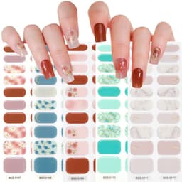 image-Cross-border 2023 European and American Gel Nail Sticker Waterproof 3D Bronzing Flower UV Phototherapy Semi-curing Nail Sticker Wholesale