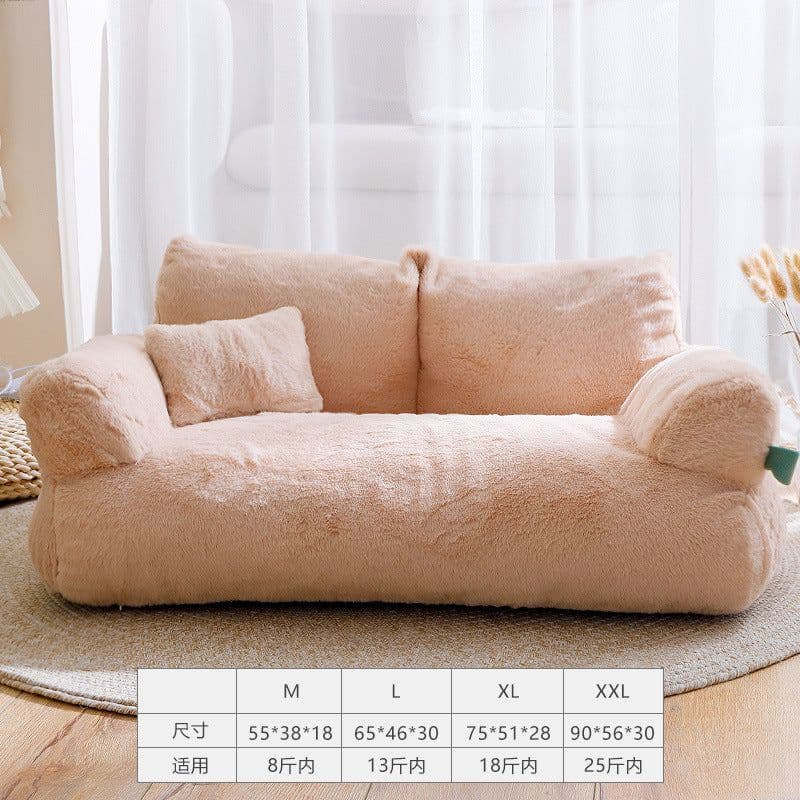 image-LEZIZI XXL Warm Cat Sofa - Flannel Pet Kennel Bed Mat Universal Cat Supplies