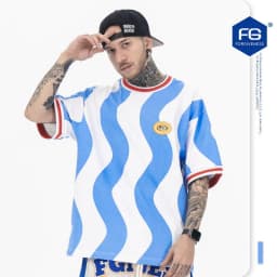 image-FORGIVENESS Men's T-Shirt - Blue White Casual Short Sleeve XL