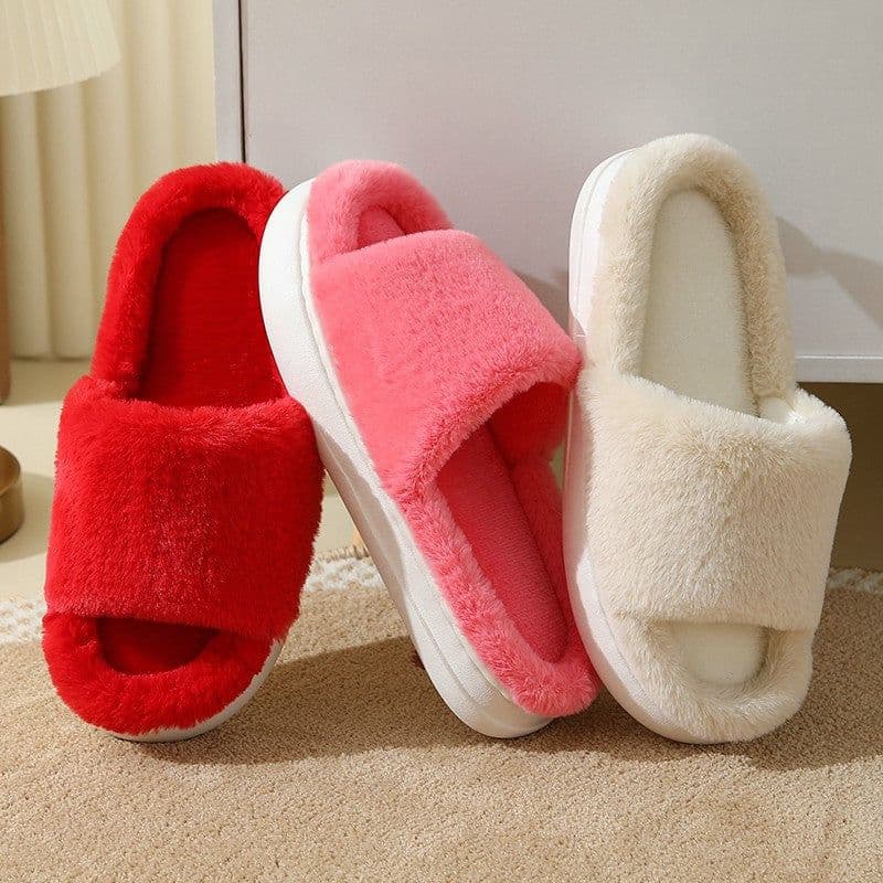 image-Women's Winter Slippers 2023 Cozy Indoor Warm Anti-slip Couples Slippers