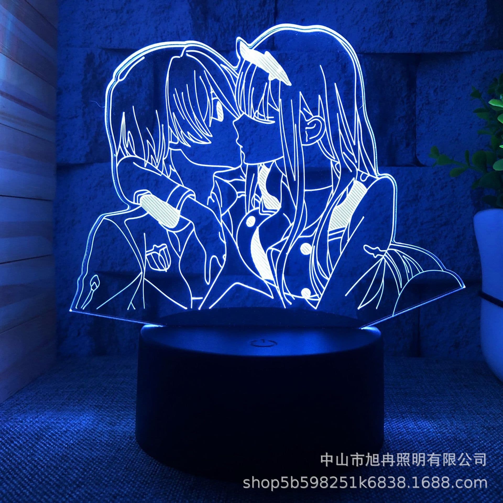 image-3D Night Light LED USB Desk Lamp Touch Remote Control Modern Minimalist