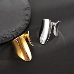 image-Sterling Silver Ring Women's 18K Gold Plating 925 S925 Size 14