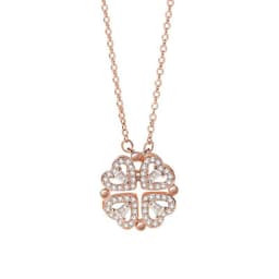 image-Rose Gold Four-Leaf Clover Necklace Women