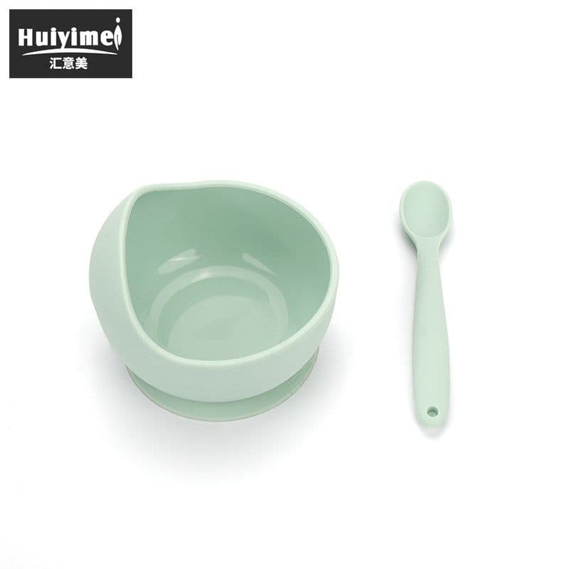 image-Leida Silicone Baby Bowl Set - Purple Anti-Fall Spoon Included