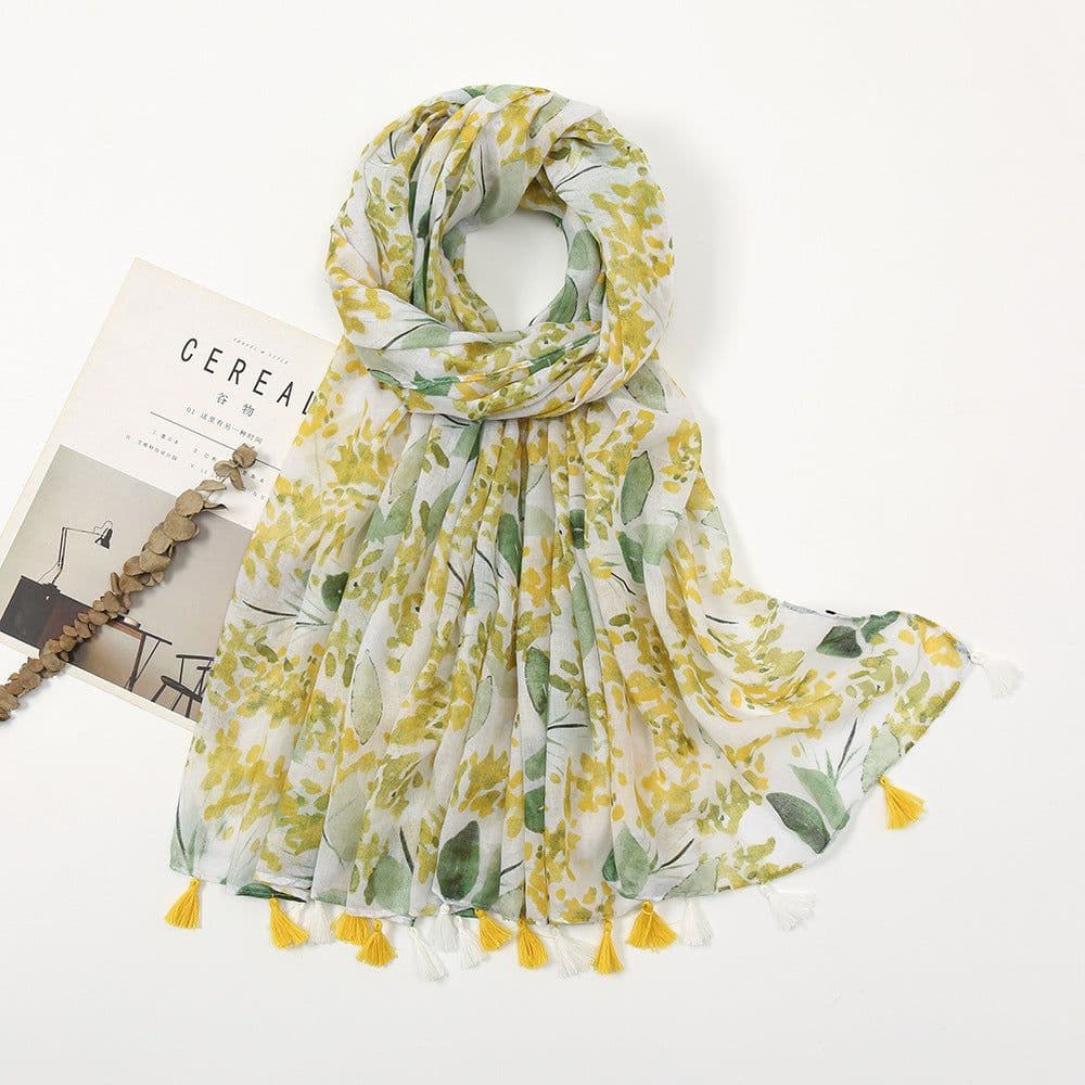 image-Japanese/Korean Butterfly Print Sun Protection Scarf, Beach Towel, 180x90cm