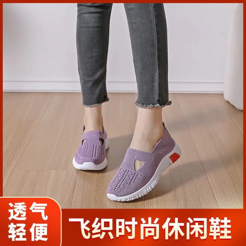 image-23 new summer mesh shoes female fly woven soft light breathable ultra-thin single mesh one pedal breathable shoes mesh shoes