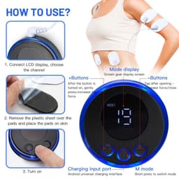 image-Portable USB Foot Massager EMS Machine with Charging Foot Pad
