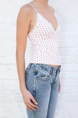 image-FSAD925FASD Camisole - Cotton Lace Print