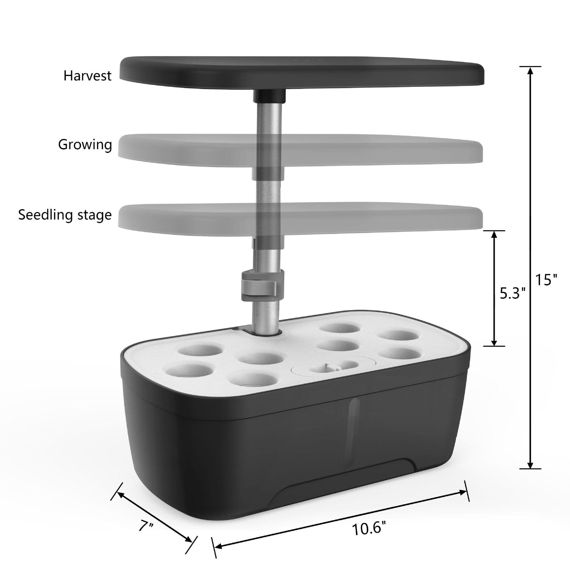 image-Qinglin Hydroponic Planter 12-Hole Indoor Plant Grow