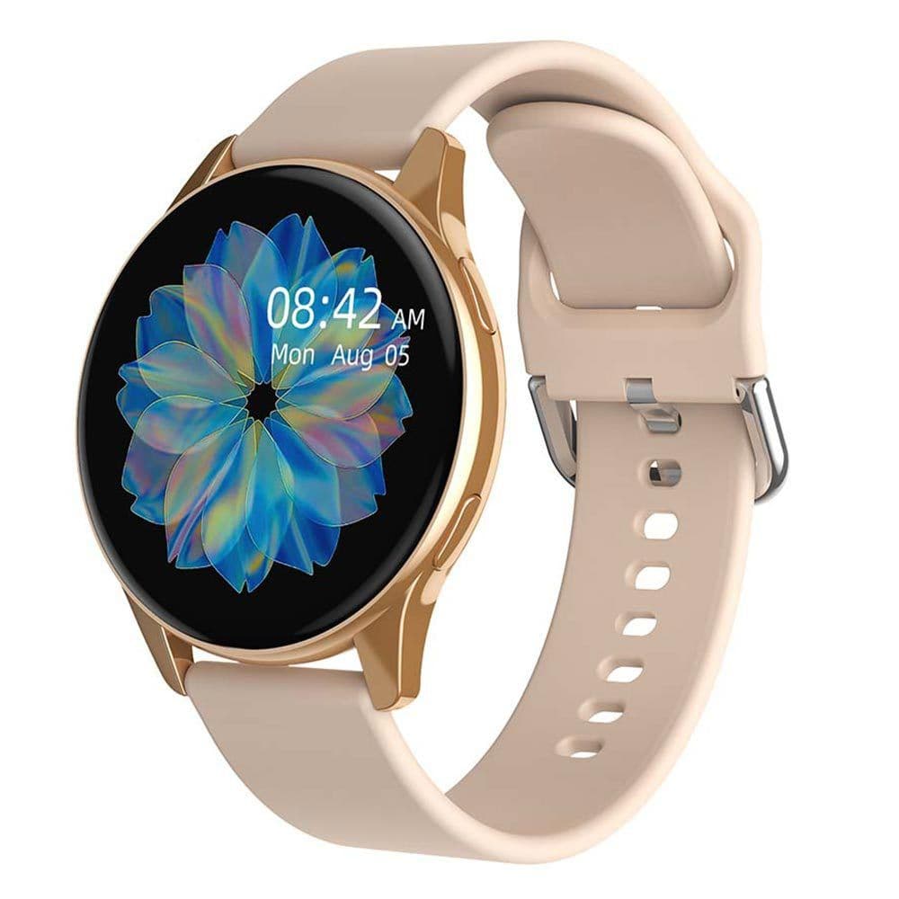 image-Shi Yi T2pro Smartwatch - Pink, Round, Bluetooth, Heart Rate, Pedometer