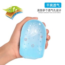 image-Men's Women's Heightening SEBS Heel Pad Insole - Blue 3.5cm