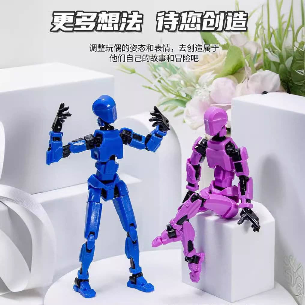 image-3rd Gen Lucky Articulated Toy Soldier, 13 Movable Parts, DIY 3D Printing, Ages 3-6