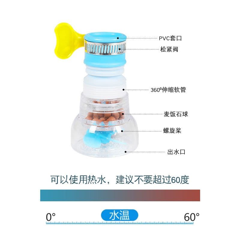 image-Faucet shower filter anti-cheap water artifact universal expansion joint extender home kitchen water purifier
