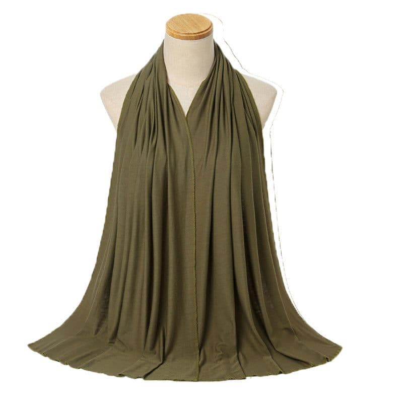 image-Modal Cotton Scarf - Long Soft Casual Solid Color