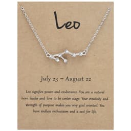 image-Yulu 12-Constellation Diamond Necklace Alloy Clavicle Chain - Brown