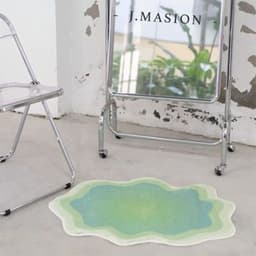 image-In stock Gradient deformed imitation cashmere living room carpet home bedroom full splicing carpet cat internet celebrity cushion