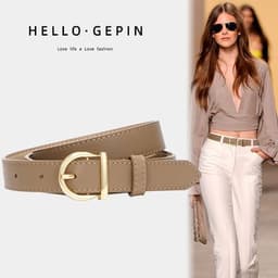 image-Belt women's genuine leather versatile 2022 trendy decorative jeans suit skirt