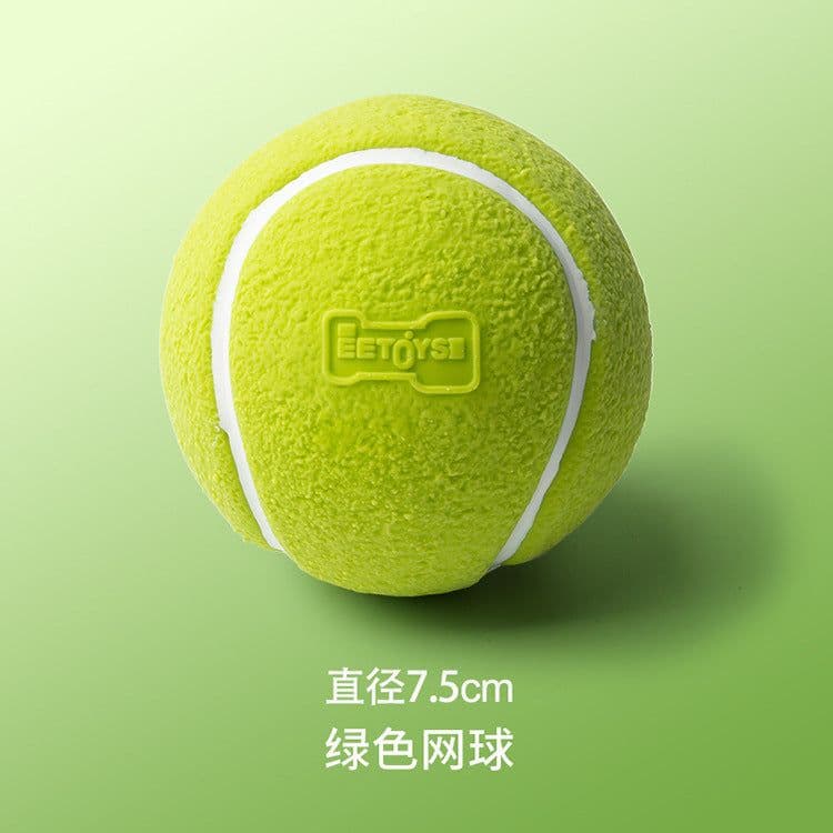 image-EETOYS Latex Rugby Tennis Dog Toy - Melon Large Sound Ball Pet