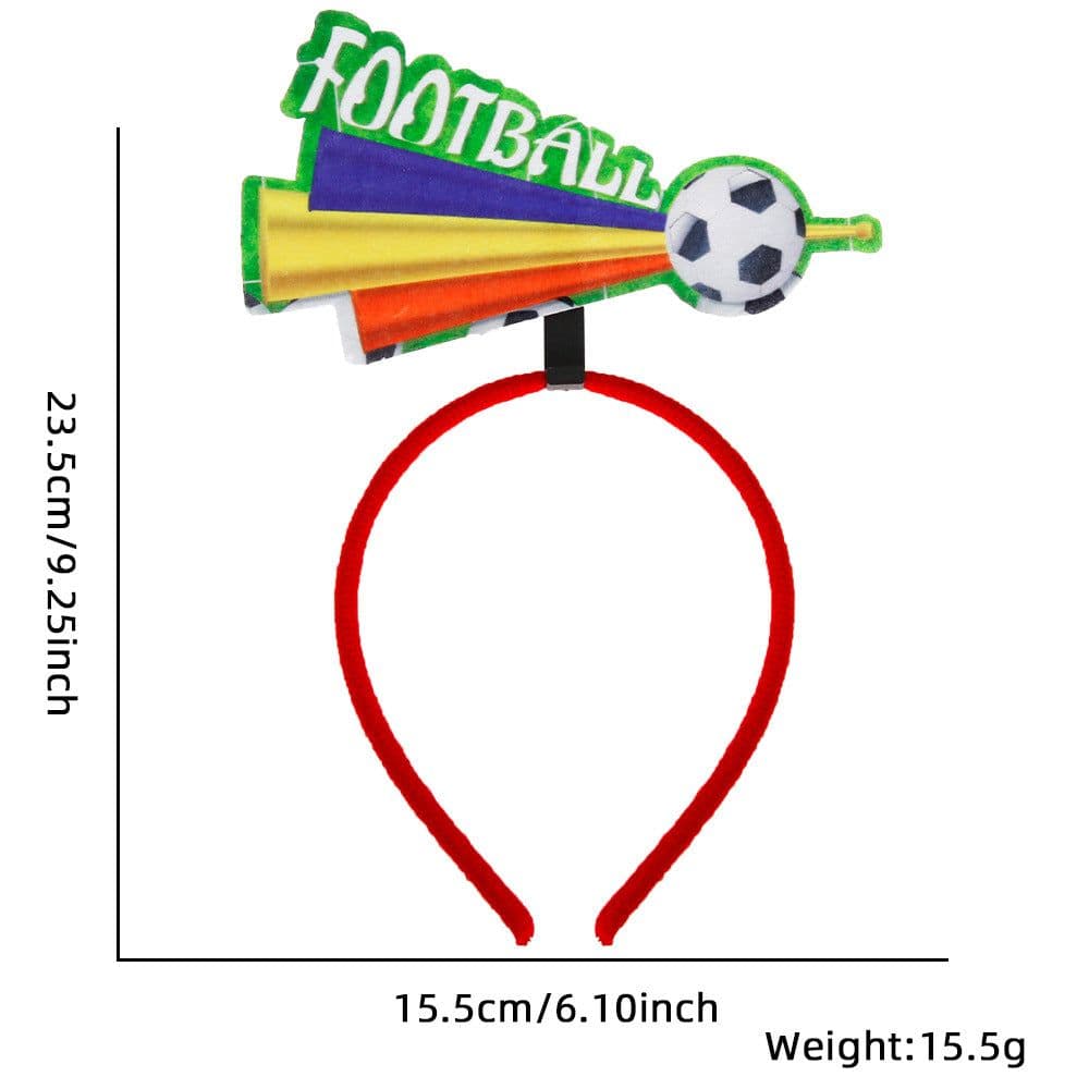 image-Football Headband Party Decoration - Non-woven Fans Cheer Props
