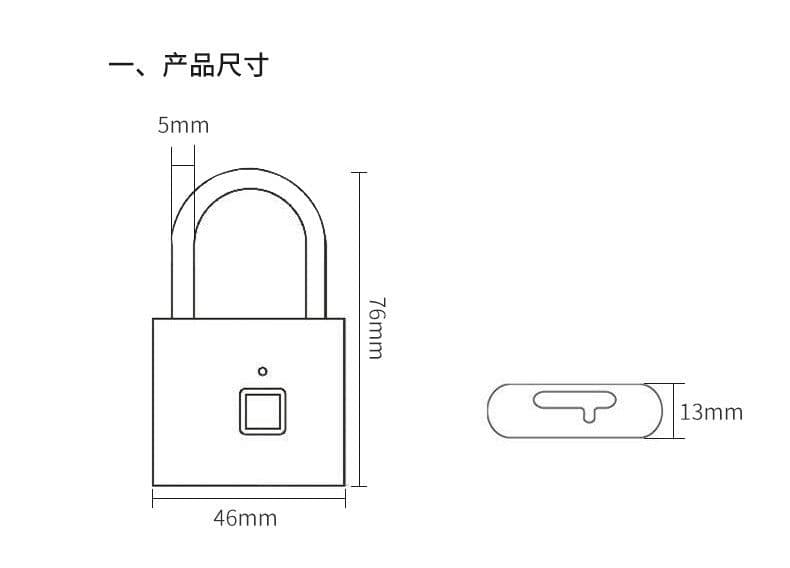 image-Smart Fingerprint Padlock Outdoor Waterproof Antirust Padlock Smart Electronic Padlock Head Door Anti-theft Combination Lock Cabinet