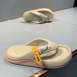 image-EVA Flip-Flop Sandals - Black Men's Lightweight Trendy Beach Slippers 44-45