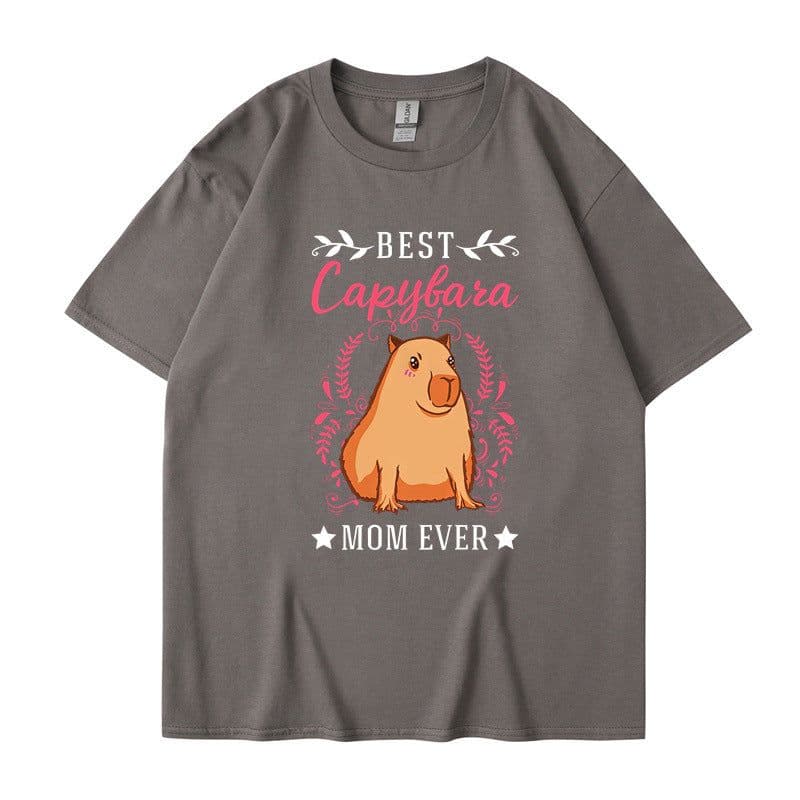 image-Cross-border independent station new summer cartoon cute Harajuku style printed cotton short-sleeved men's and women's T-shirt tops