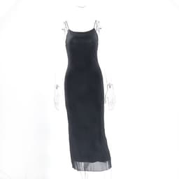 image-Cold and dirty dirty wind suspender dress female 2022 summer European and American dark printing new mid-length skirt one piece on behalf of