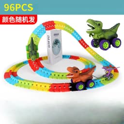 image-Dinosaur Track Car Toy - Anti-Gravity Light Music