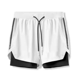 image-Men's Sports Shorts - Black Breathable Gym Training
