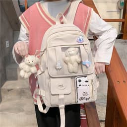 image-Ins wind large-capacity backpack Harajuku cartoon