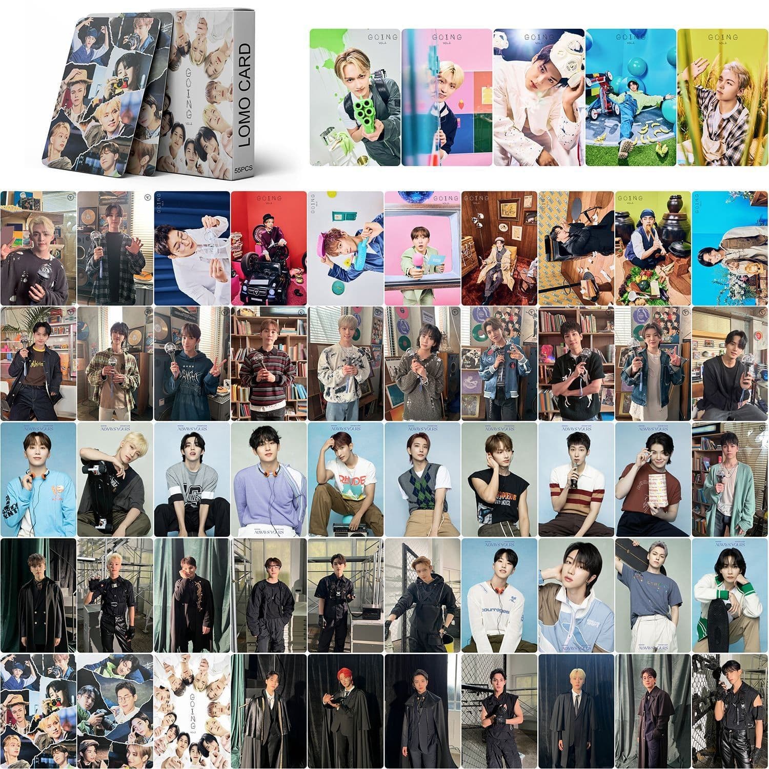 image-Seventeen GOING Magazine 2.0 Small Cards Set of 55 Xu Minghao Quan Shunrong
