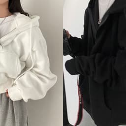 image-2023 Autumn Women's Loose Hooded Sweatshirt - Black XXXL