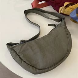 image-Urban Simplicity Nylon Dumpling Bag - Lemon Yellow Crossbody
