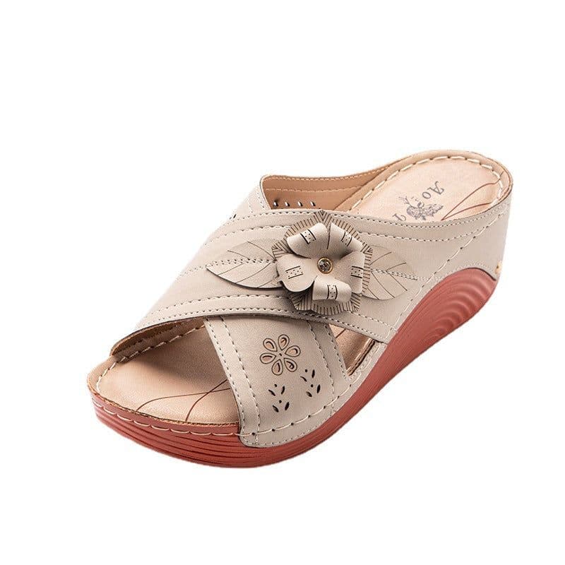 image-Women's Wedge Sandals - Microfiber Summer Beach Size 41