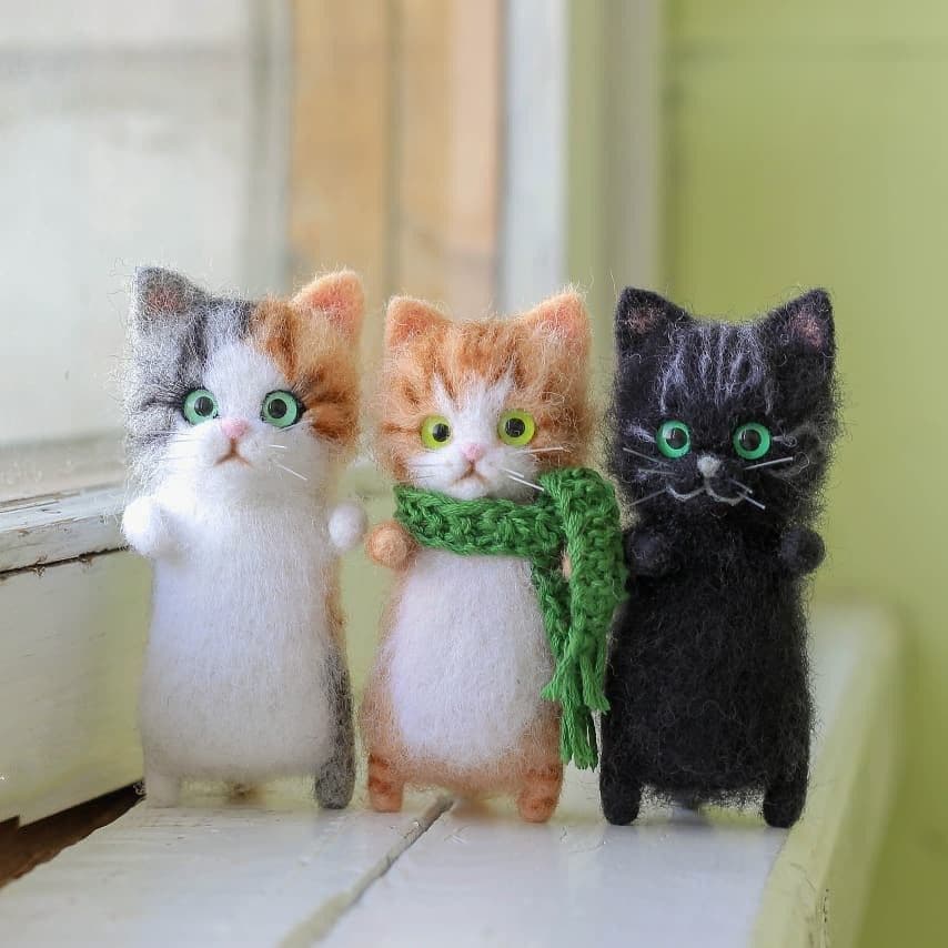 image-Kitten Wool Felt DIY Material Pack - Orange