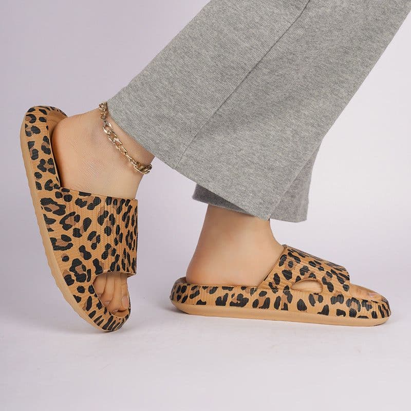 image-XMISTUO Leopard Print Flip Flop Slippers - Unisex