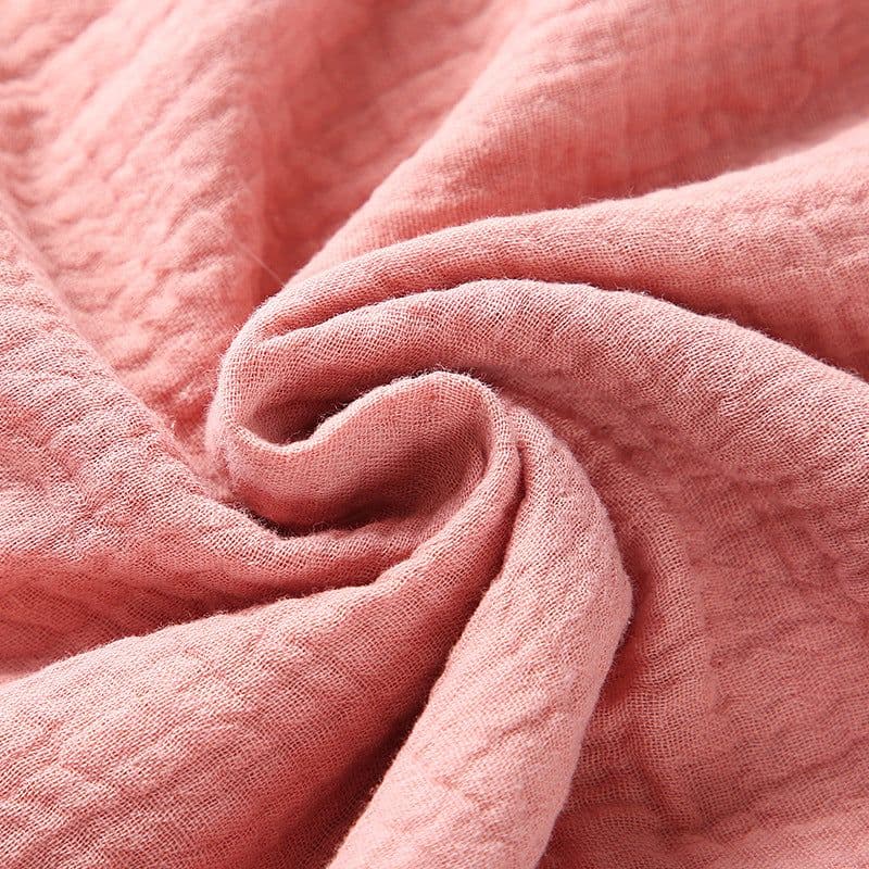image-Foreign trade cross-border children's blanket double-layer crepe wrapped pure cotton soft tassel baby stroller cover blanket baby blanket
