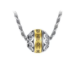 image-Huayoule 9-Char DIY Copper Pendant Necklace, Retro Vintage Style, Leather Strap