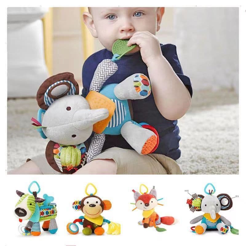 image-Children's Plush Animal Toys - Elephant 18cm