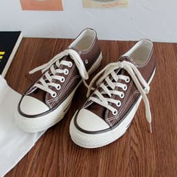 image-Triple vulcanization 1970s classic re-engraved low-cut color canvas shoes female students Korean version 2023 spring board shoes