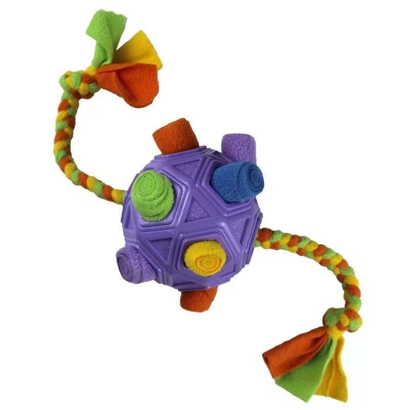 image-Dog Snuffle Ball Toy - Puzzle Treat Dispenser Chew Toy
