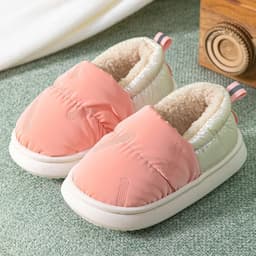image-Boys' Slippers Cotton Gray 34-35 Toddler Warm